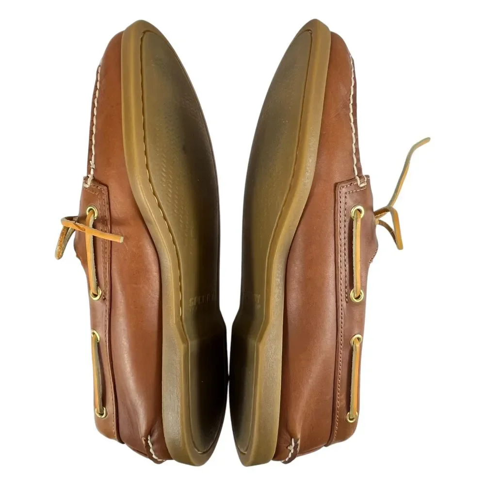 Sperry Top-Sider Men 11M Tan‎ Leather Slip-On Boat Shoes Loafers